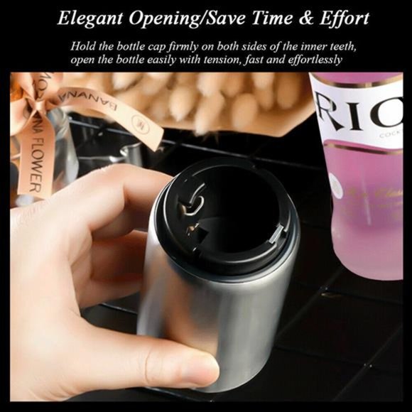 Automatic Bottle Opener Stainless Steel Magnetic Cap Opener - Picture 10 of 11